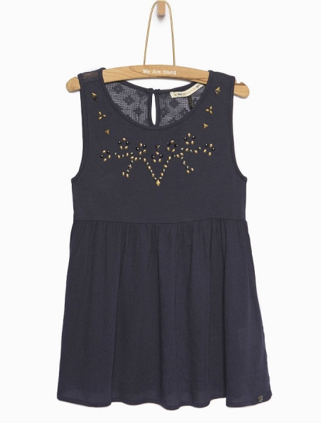 WAY by IKKS Full Summer tunic top bleu foncé